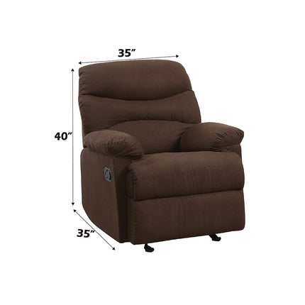 ACME 00632W Arcadia Chocolate MFB Recliner  9