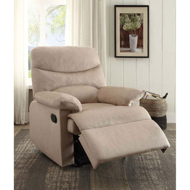ACME 00702 Arcadia Recliner, Beige Fabric ACME Furniture