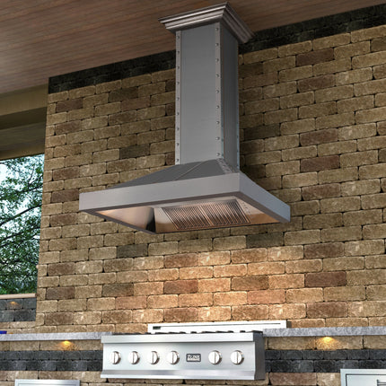 ZLINE 48 in. Ducted Vent Designer Series Wall Mount Range Hood in Satin Stainless Steel (655-4SSSS-48) Zline Appliances