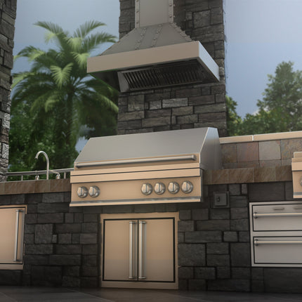 ZLINE 48 in. Ducted Vent Designer Series Wall Mount Range Hood in Satin Stainless Steel (655-4SSSS-48) Zline Appliances