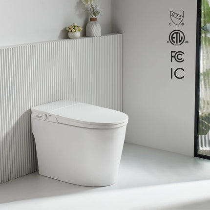 FORNO ACQUA Luxurious Smart Toilet. Includes Heated Seat, Auto Flush, Auto Lid, Powerful Flush, Ideal for Powder Rooms. FORNO ACQUA