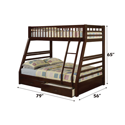 ACME 02020W Jason Espresso Twin/Full Bunk Bed  2