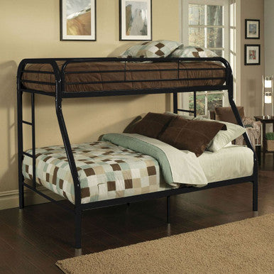 ACME 02052BK Tritan Twin XL/Queen Bunk Bed, Black ACME Furniture