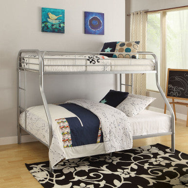 ACME 02052SI Tritan Twin XL/Queen Bunk Bed, Silver ACME Furniture