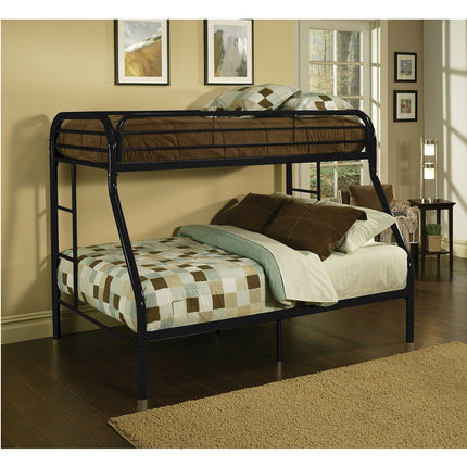 ACME 02053BK Tritan Twin/Full Bunk Bed, Black