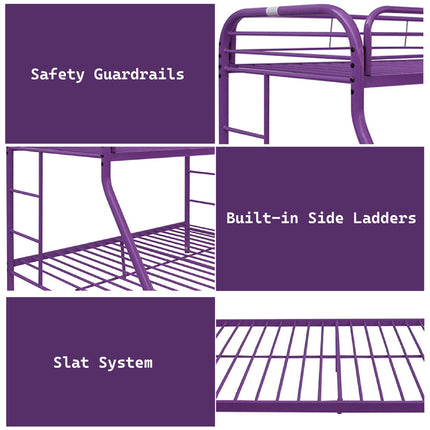 ACME 02053PU Tritan Twin/Full Bunk Bed, Purple  5