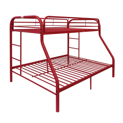 ACME 02053RD Tritan Twin/Full Bunk Bed, Red  1