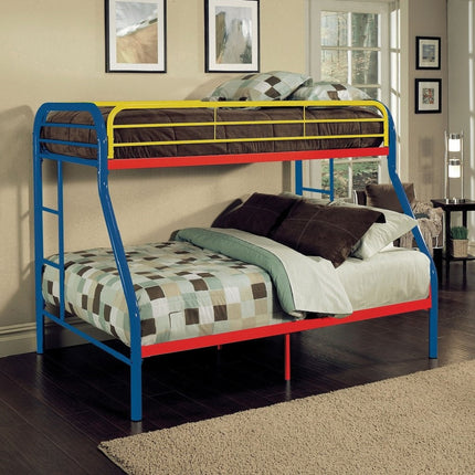 ACME 02053RNB Tritan Twin/Full Bunk Bed, Rainbow
