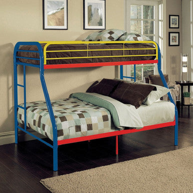 ACME 02053RNB Tritan Twin/Full Bunk Bed, Rainbow ACME Furniture