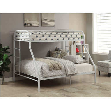 ACME 02053WH Tritan Twin/Full Bunk Bed, White ACME Furniture