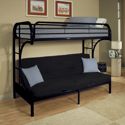 ACME 02091W-BK Eclipse Twin/Full/Futon Bunk Bed, Black