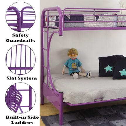 ACME 02091W-PU Eclipse Twin/Full/Futon Bunk Bed, Purple