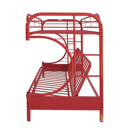 ACME 02091W-RD Eclipse Twin/Full/Futon Bunk Bed, Red