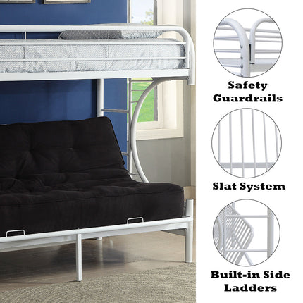 ACME 02091W-W Eclipse Twin/Full/Futon Bunk Bed, White