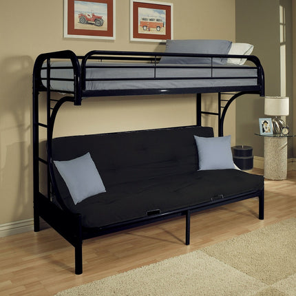 ACME 02093BK Eclipse Twin XL/Queen/Futon Bunk Bed, Black