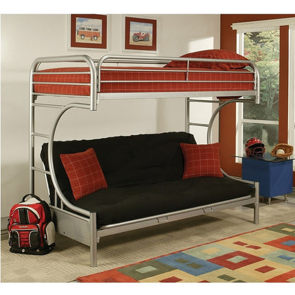 ACME 02093SI Eclipse Twin XL/Queen/Futon Bunk Bed, Silver