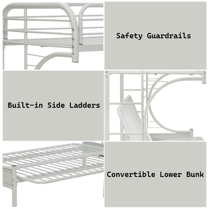 ACME 02093WH Eclipse Twin XL/Queen/Futon Bunk Bed, White