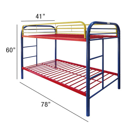 ACME 02188RNB Thomas Twin Bunk Bed, Rainbow  1