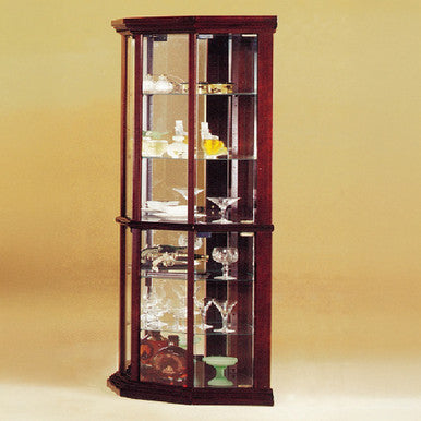 ACME 02347 Huxley Corner Curio Cabinet, Cherry ACME Furniture