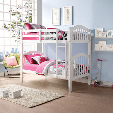 ACME 02354 Heartland Twin Bunk Bed, White (1Set/2Ctn) ACME Furniture