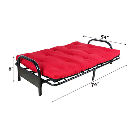 ACME 02806 Nabila Full Futon Mattress, 6"H, Red & Black