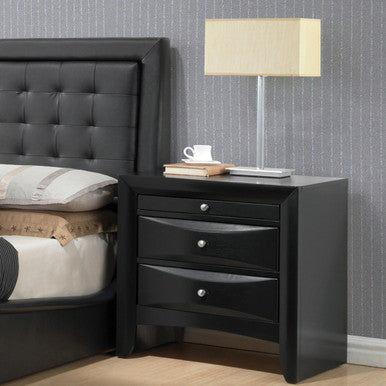 ACME 04163 Ireland Nightstand, Black ACME Furniture