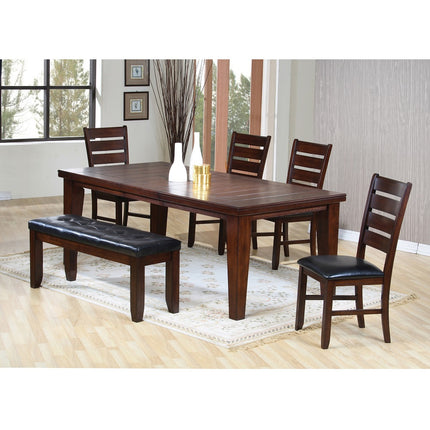 ACME 04624 Urbana Side Chair (Set-2), Black PU & Cherry  5