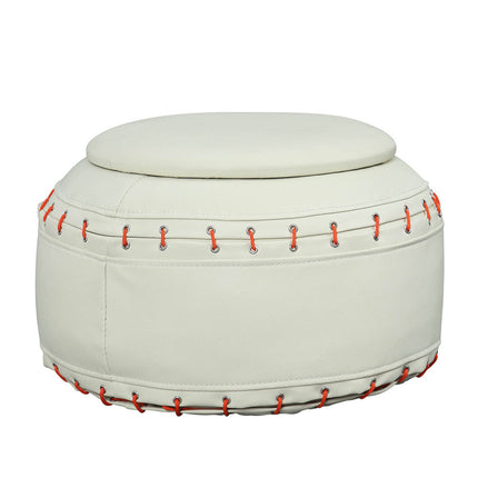 ACME 05522 All Star 2 Piece Pack Chair & Ottoman, Baseball: Black Glove Chair, White Ottoman