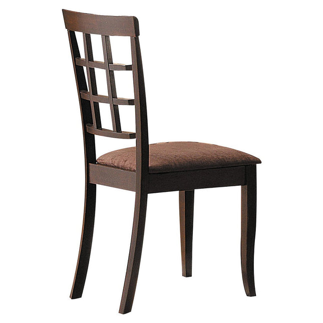 ACME 06851 Cardiff Side Chair (Set-2), Espresso & Dark Brown Microfiber