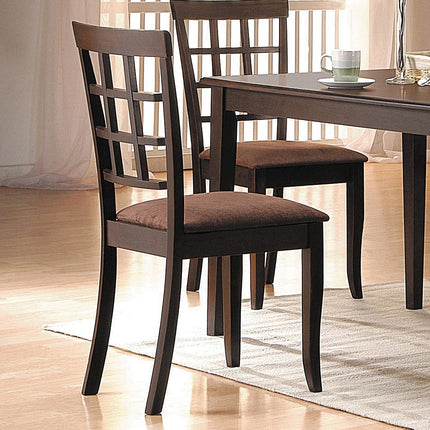 ACME 06851 Cardiff Side Chair (Set-2), Espresso & Dark Brown Microfiber