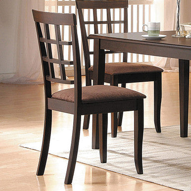 ACME 06851 Cardiff Side Chair (Set-2), Espresso & Dark Brown Microfiber ACME Furniture