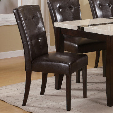 ACME 07054 Danville Side Chair (Set-2), Espresso PU & Walnut ACME Furniture