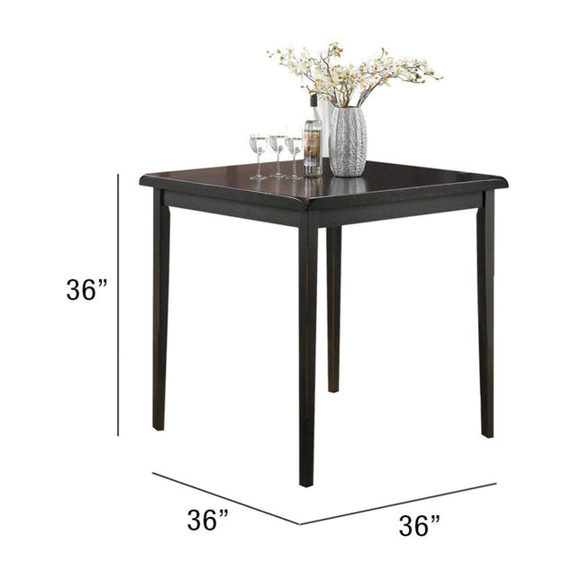 ACME 07288 Gaucho 5 Piece Pack Counter Height Set, Black