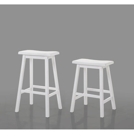 ACME 07311 Gaucho Bar Stool (Set-2), White, 29" Seat Height