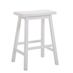 ACME 07302 Gaucho Counter Height Stool (Set-2), White, 24" Seat Height