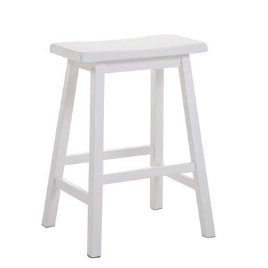 ACME 07302 Gaucho Counter Height Stool (Set-2), White, 24" Seat Height ACME Furniture