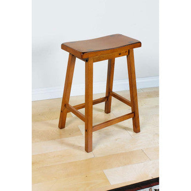 ACME 07305 Gaucho Counter Height Stool (Set-2), Oak, 24" Seat Height ACME Furniture