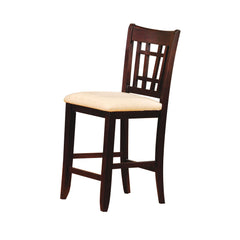 ACME 07676 Lugano Bar Chair (Set-2), Fabric & Dark Walnut