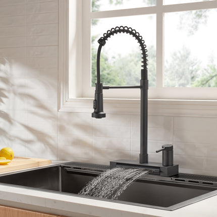 FORNO ACQUA 4 function pull-Down Waterfall Kitchen Faucet