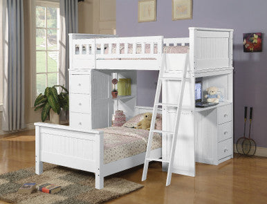 ACME 10970W Willoughby White Loft Bed -Ista 3A ACME Furniture