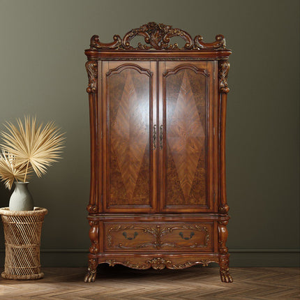 ACME 12147 Dresden TV Armoire, Cherry Oak (1Set/2Ctn)