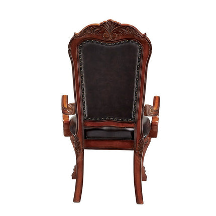 ACME 12154 Dresden Arm Chair (Set-2), PU & Cherry Oak