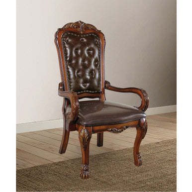 ACME 12170 Dresden Executive Chair, PU & Cherry Oak ACME Furniture