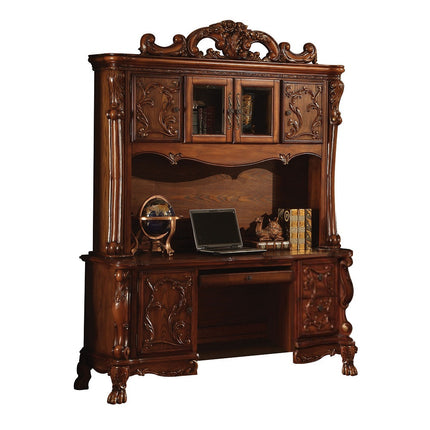 ACME 12172 Dresden Computer Desk & Hutch, Cherry Oak (1Set/2Ctn)