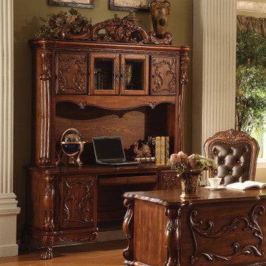 ACME 12172 Dresden Computer Desk & Hutch, Cherry Oak (1Set/2Ctn) ACME Furniture