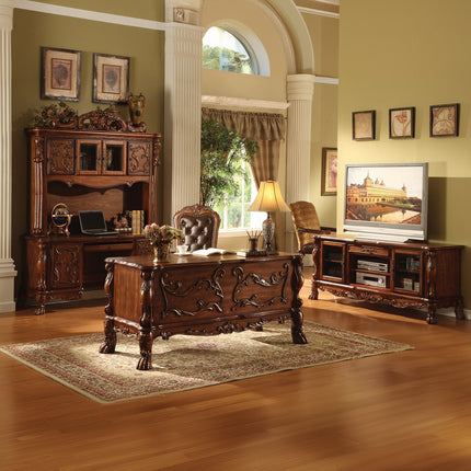 ACME 12172 Dresden Computer Desk & Hutch, Cherry Oak (1Set/2Ctn)