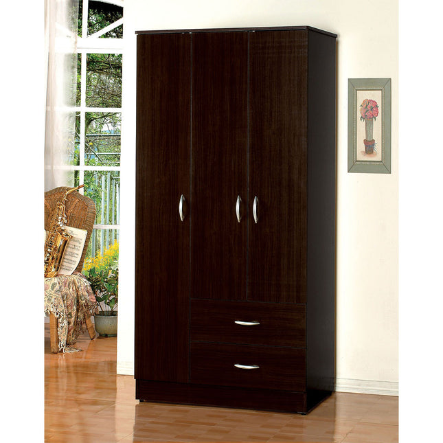 ACME 12248 Olean Wardrobe, Espresso (1Set/2Ctn)