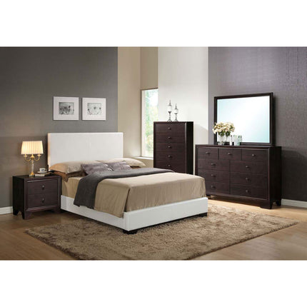 ACME 14390Q Ireland III Queen Bed (Panel), White PU (1Set/2Ctn)