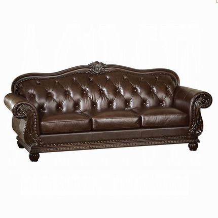 ACME 15030 Anondale Sofa, Espresso Top Grain Leather Match ACME Furniture