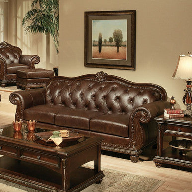 ACME 15030 Anondale Sofa, Espresso Top Grain Leather Match ACME Furniture